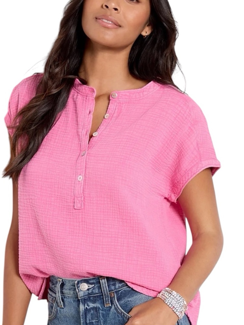 Faherty Dream Cotton Gauze Desmond Top